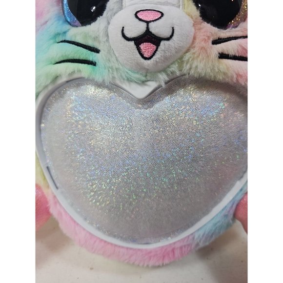 Zuru Rainbocorns Multicolored Cat 12in Unicorn Silver Heart Plush Stuffed - Picture 3 of 5